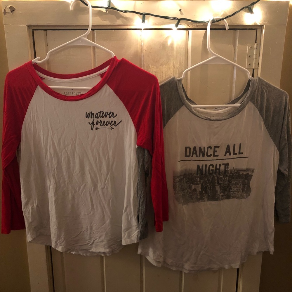 american eagle two 3/4 sleeve shirts